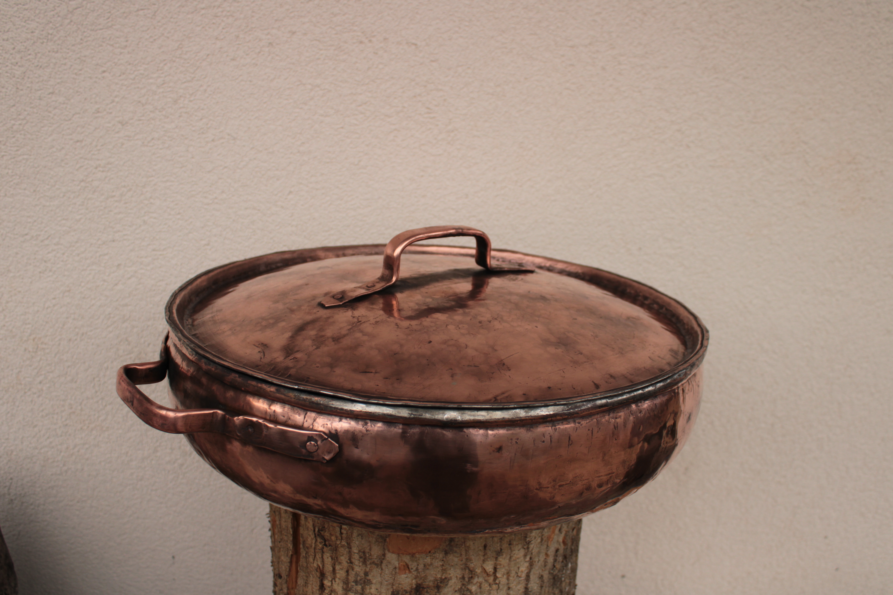 High-Quality Personalizable Copper Pan & Large Pot | Excellent Heat Conduction Cookware