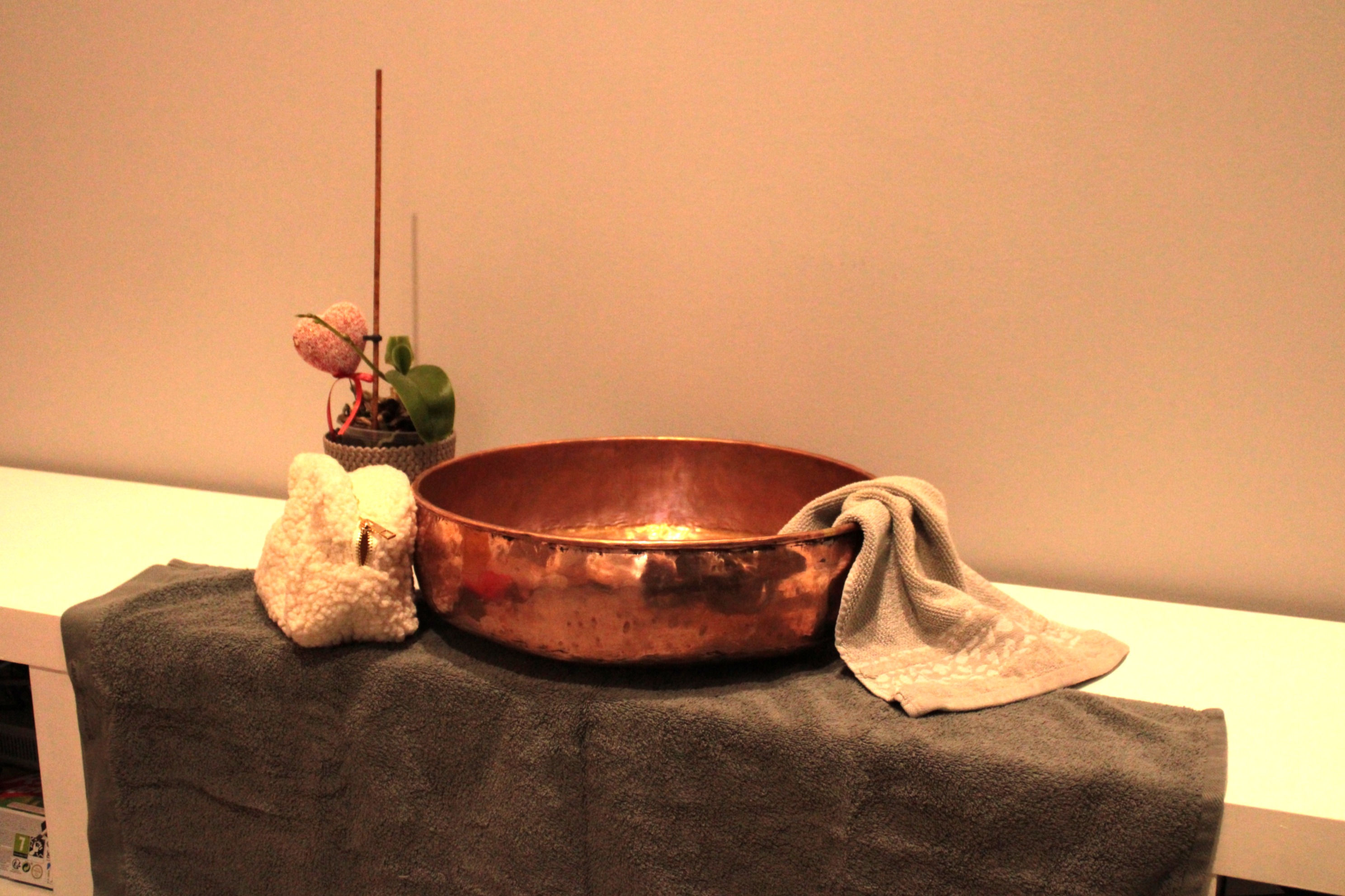 Handmade Copper Vessel Sink – Round Countertop Basin in Pure Copper, Rustic Modern Bathroom Sink, Custom Drain Hole, photo 5