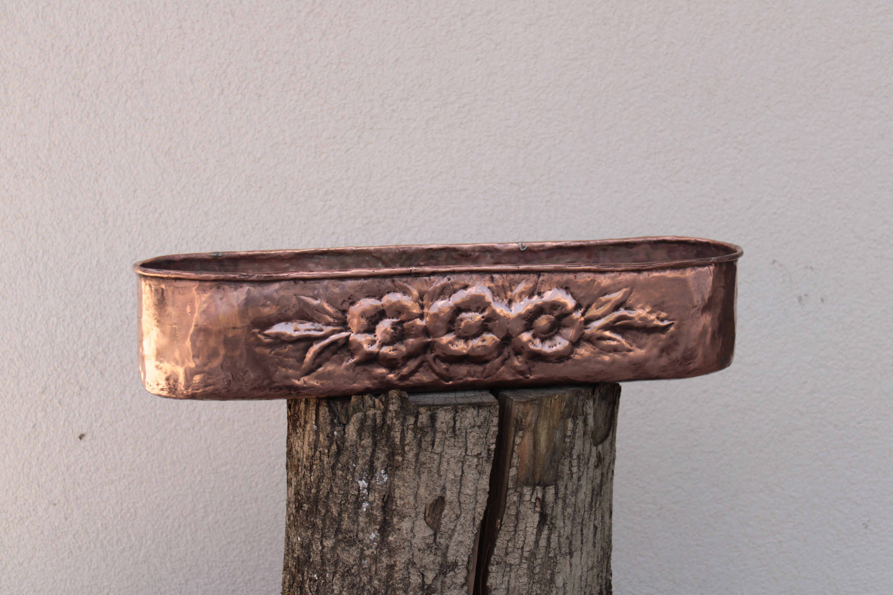 Handmade Oval Copper Planter: Indoor and Outdoor Plant Pot Holder for Flowers and Plants, photo 4
