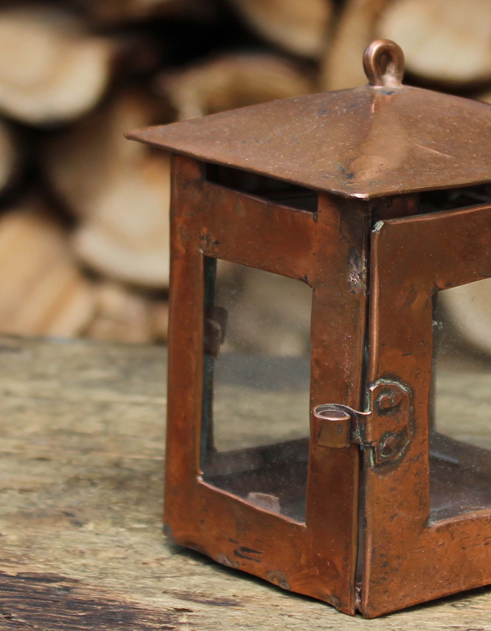 Handmade Copper Lantern Wall Lamp – Romantic Ambient Light for Indoor or Outdoor Lighting, photo 5