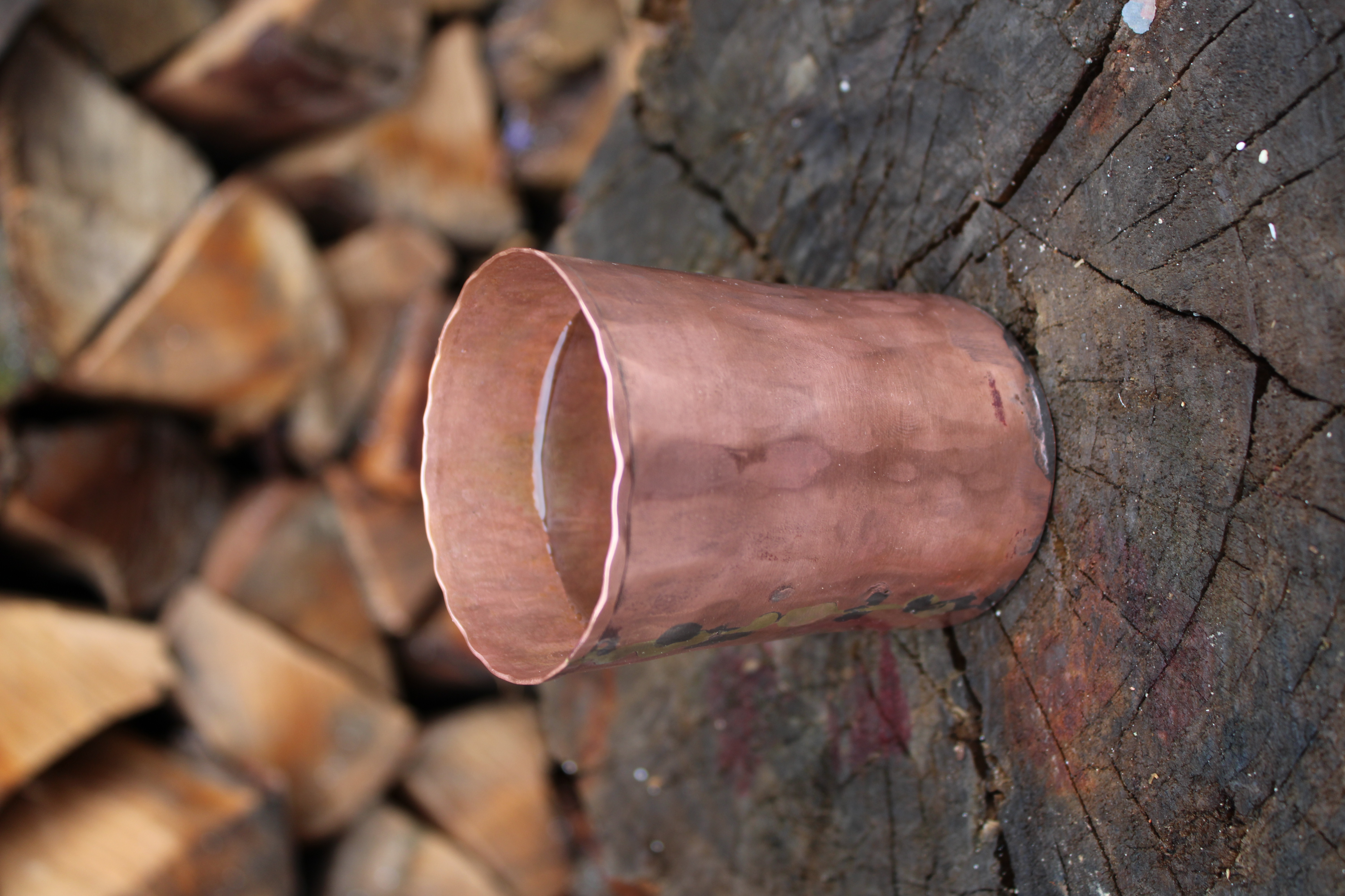 Pure Copper Hand‑Hammered Cup — Italian Artisan, Solid, Custom Engraving, photo 4