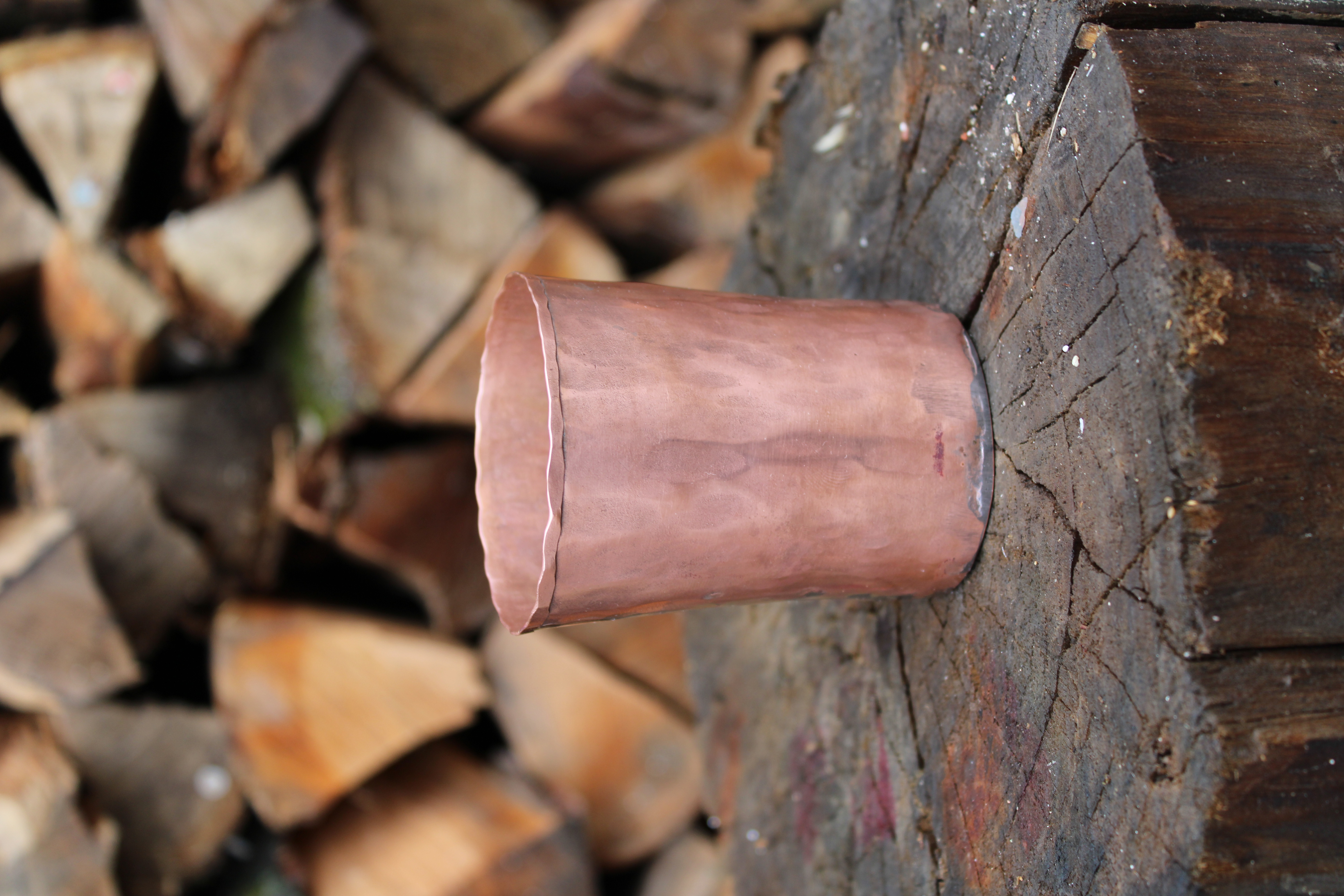 Pure Copper Hand‑Hammered Cup — Italian Artisan, Solid, Custom Engraving