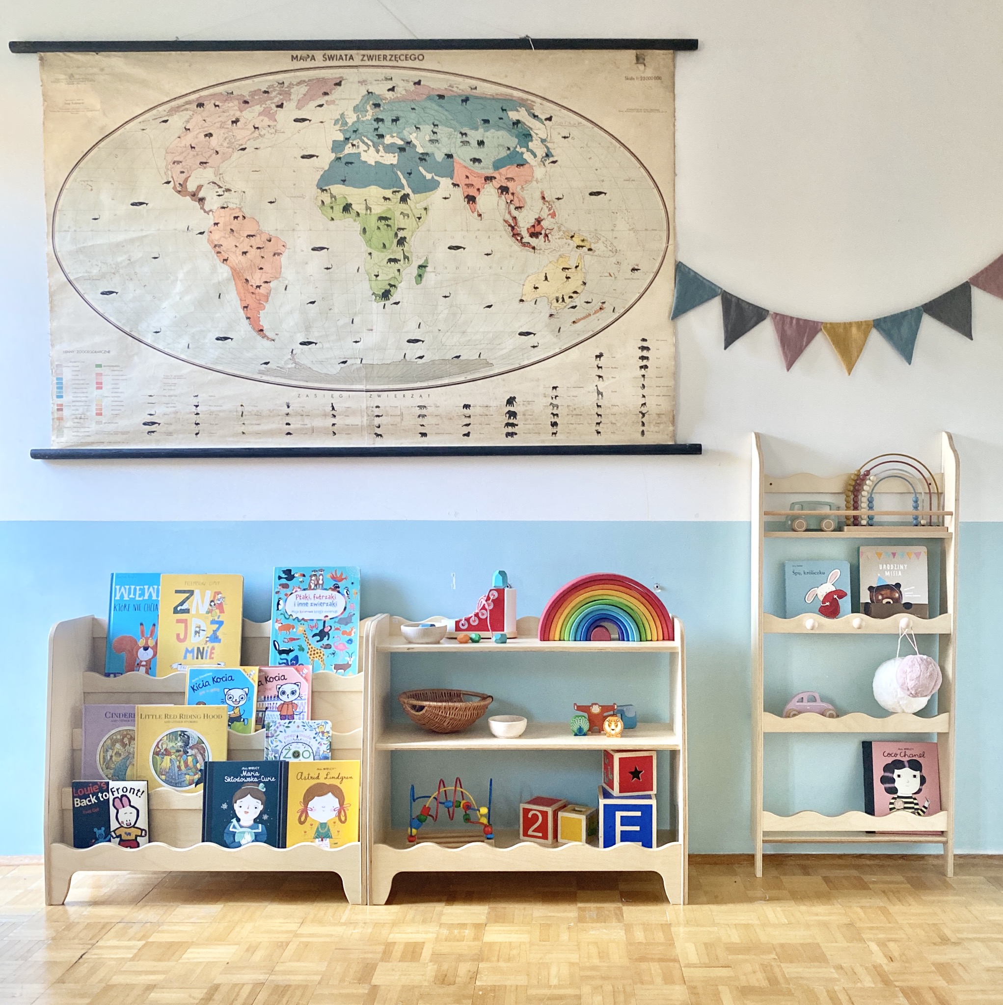 a Montessori front facing bookcase , Montessori furniture, a Bookshelf for Toddlers, photo 5