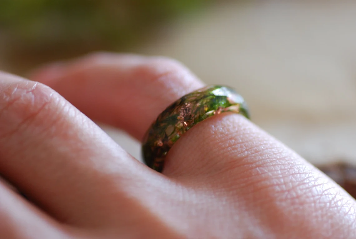 Fairy Forest Moss Ring With Copper, photo 2