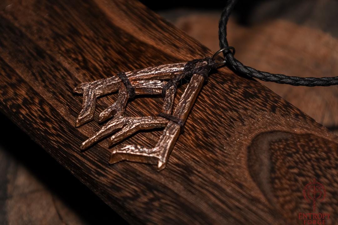 Bronze Witch Talisman “Entropy”, Occult Protective Ward Pendant, Dark Fantasy Relic, photo 5