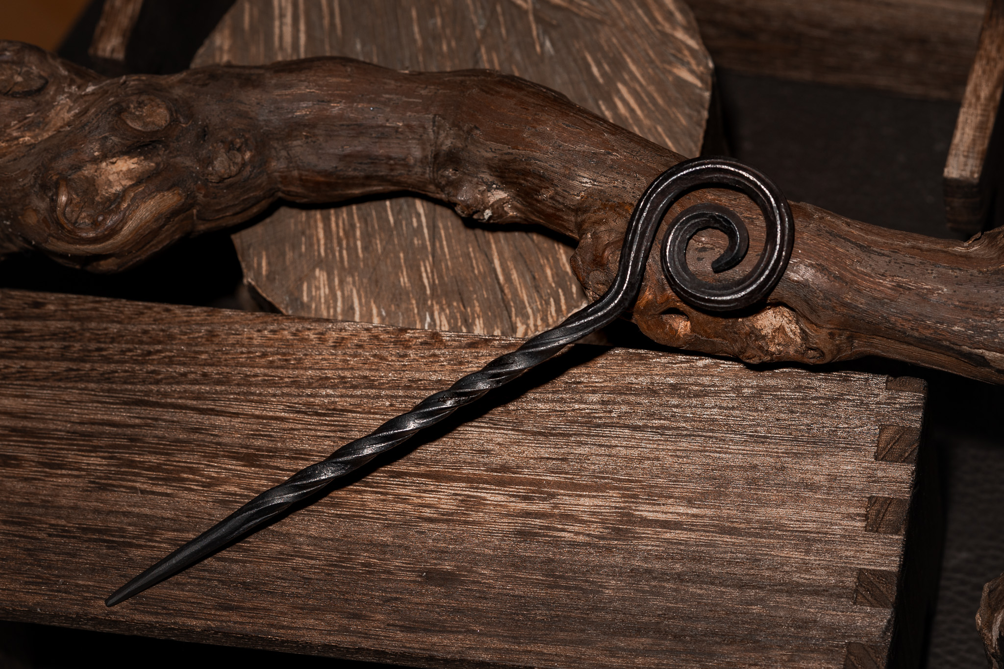 Hand-Forged Steel Hairpin, photo 4
